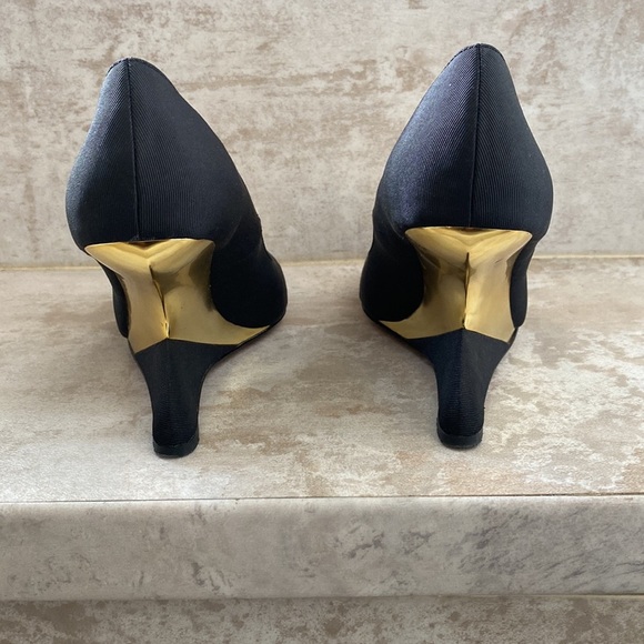 Charles Jourdan Abstract Peeptoe Heels Sz. 6 - Picture 3 of 7